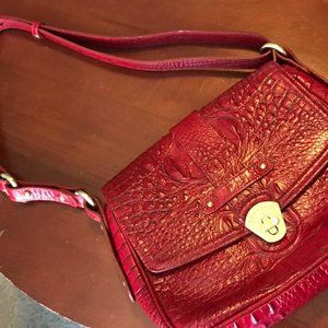 Brahmin Purse Red Leather Excellent Condition